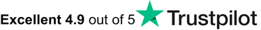 4.9 stars on Trustpilot